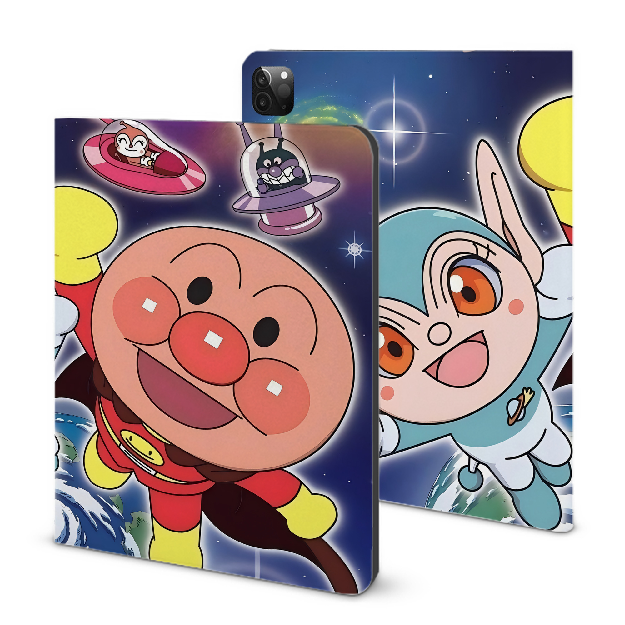 （画像用） アンパンマン Anpanman IPadケース ペンホルダー付き ブックスタイルデザイン